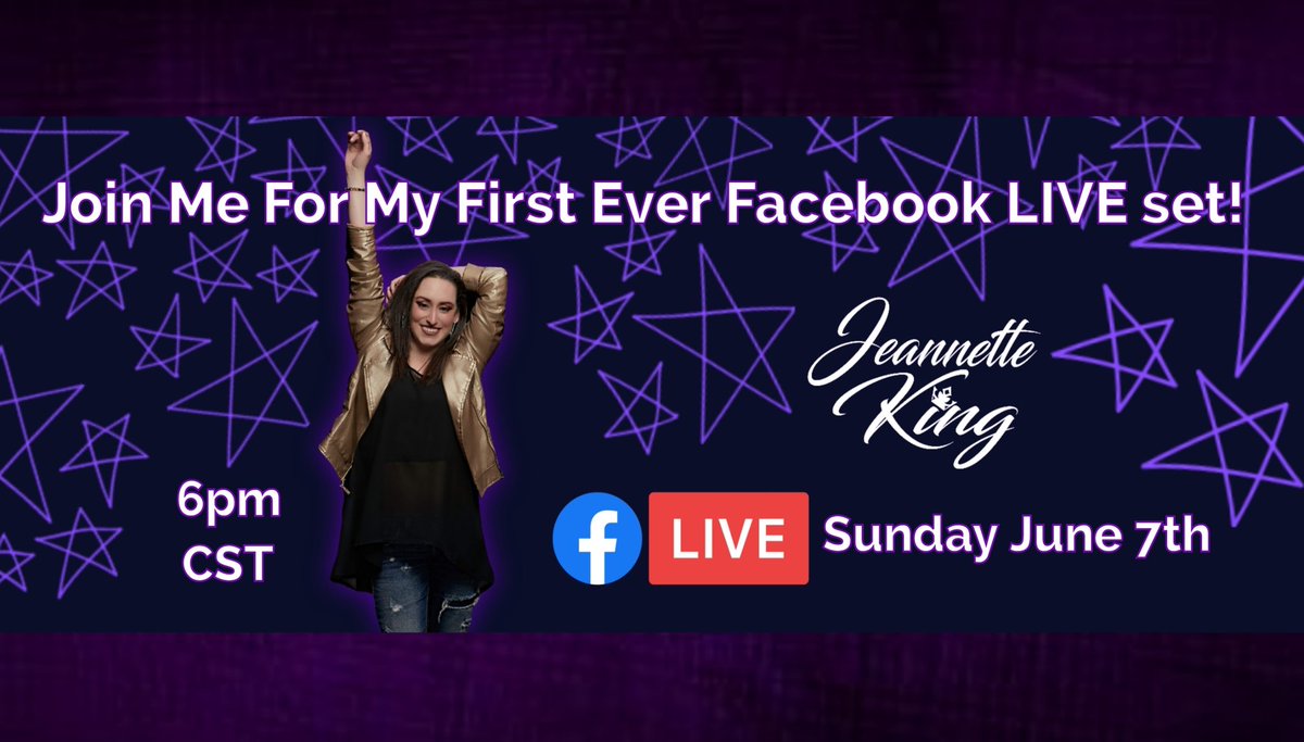 I'm finally jumping on the LIVE train. Nothing fancy just 45 minutes or so of me singing some of my favorite songs! 😍 Facebook.com/jeannettekingm…
#FacebookLive #savethedate