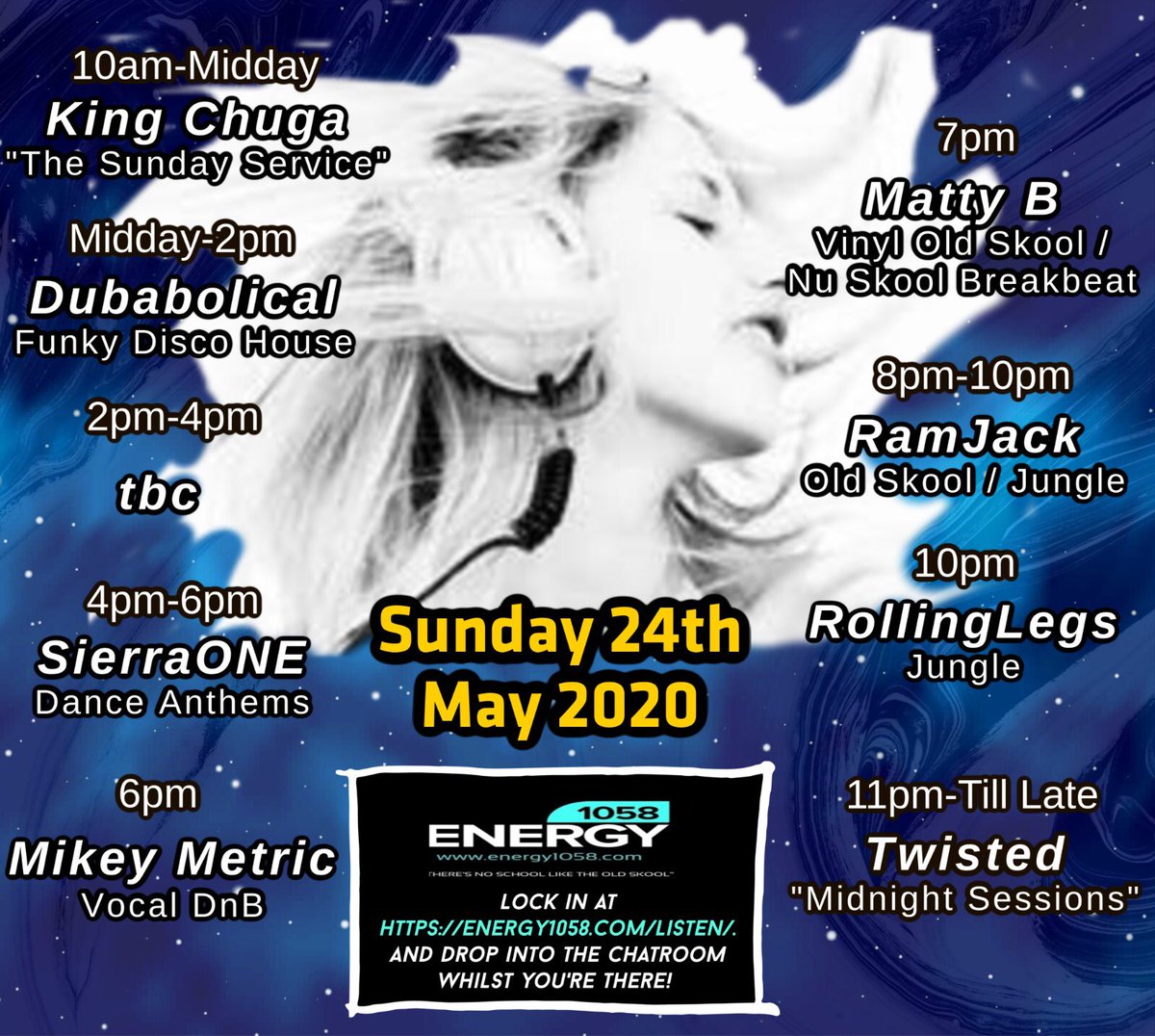 energy1058's tweet photo. โ ๏ธ Big ups ya #Sunday and woncha whack a load of this from 1๏ธโฃ0๏ธโฃam #Sundayservice #Kingchuga & then rolling all day #Energy1058 KEEP IT
LOCKED ๐๐
โข
https://t.co/p4OZlLSdVm ๐ดโโ ๏ธ
โข
@dubab0lical @DJRAMJACK @gaz1867 @RollingLegs @MikeyMetric @DjTwisted2011
โข
#oldskooltunes #love https://t.co/anfTcFENUW