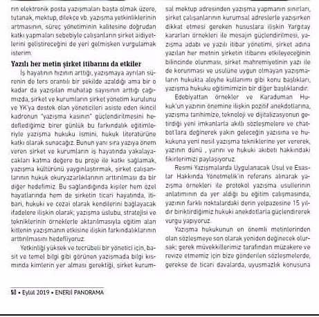 SelmaKaraduman's tweet photo. Enerji Panorama Dergisinin Eylül 2019 sayısı #Yazışmahukuku seminer projemi anlattığım ilk dergi idi. Geçen sene yazdığım makalemi yeniden paylaşmak istedim.
#TENVA #enerjipanorama #tenvadergi #enerjiokuryazarlığı #enerjihukuku #karadumanhukuk #sözleşmeyönetimi #sözleşmehukuku https://t.co/JYrWrukOnj