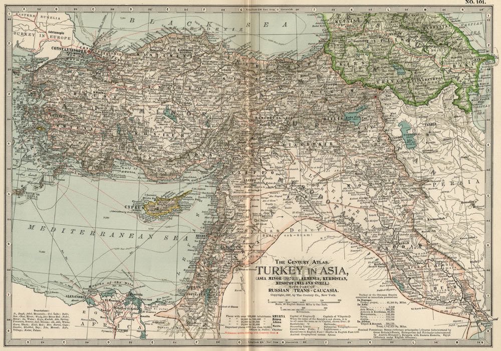 Kurdistan map respectively: 1852, 1861, 1897, 1900