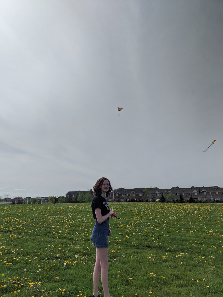 Harrysgd's tweet photo. Per government directive we flew kites. #Quarantine #oldtimefun #Ontario https://t.co/CxfSMUWEYN