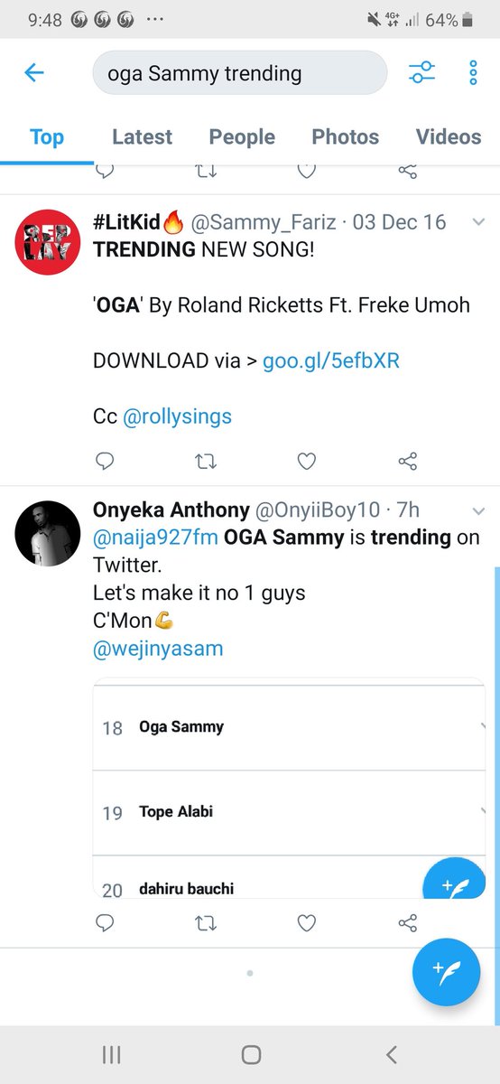 OgaSammyWejinya's tweet image. So I trended on Twitter today🙏