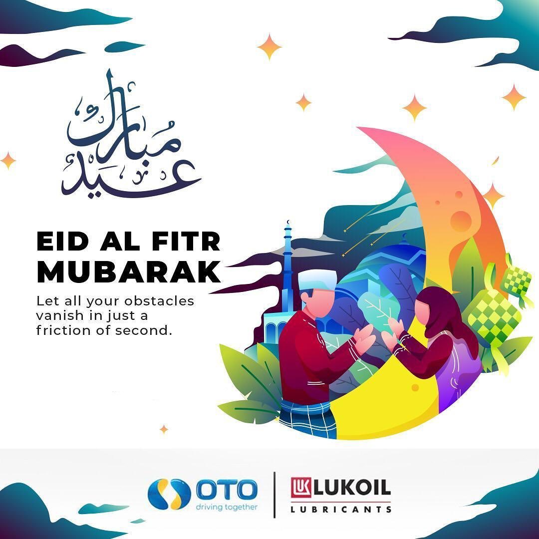 oto_pakistan's tweet photo. Eid Mubarak from all of us to you and your loved ones. We wish you a happy, healthy and blessed Eid

#otopakistan #lukoillubricantspakistan #otopakistan #eidmubarak #eid2020 https://t.co/alPuKgSie3