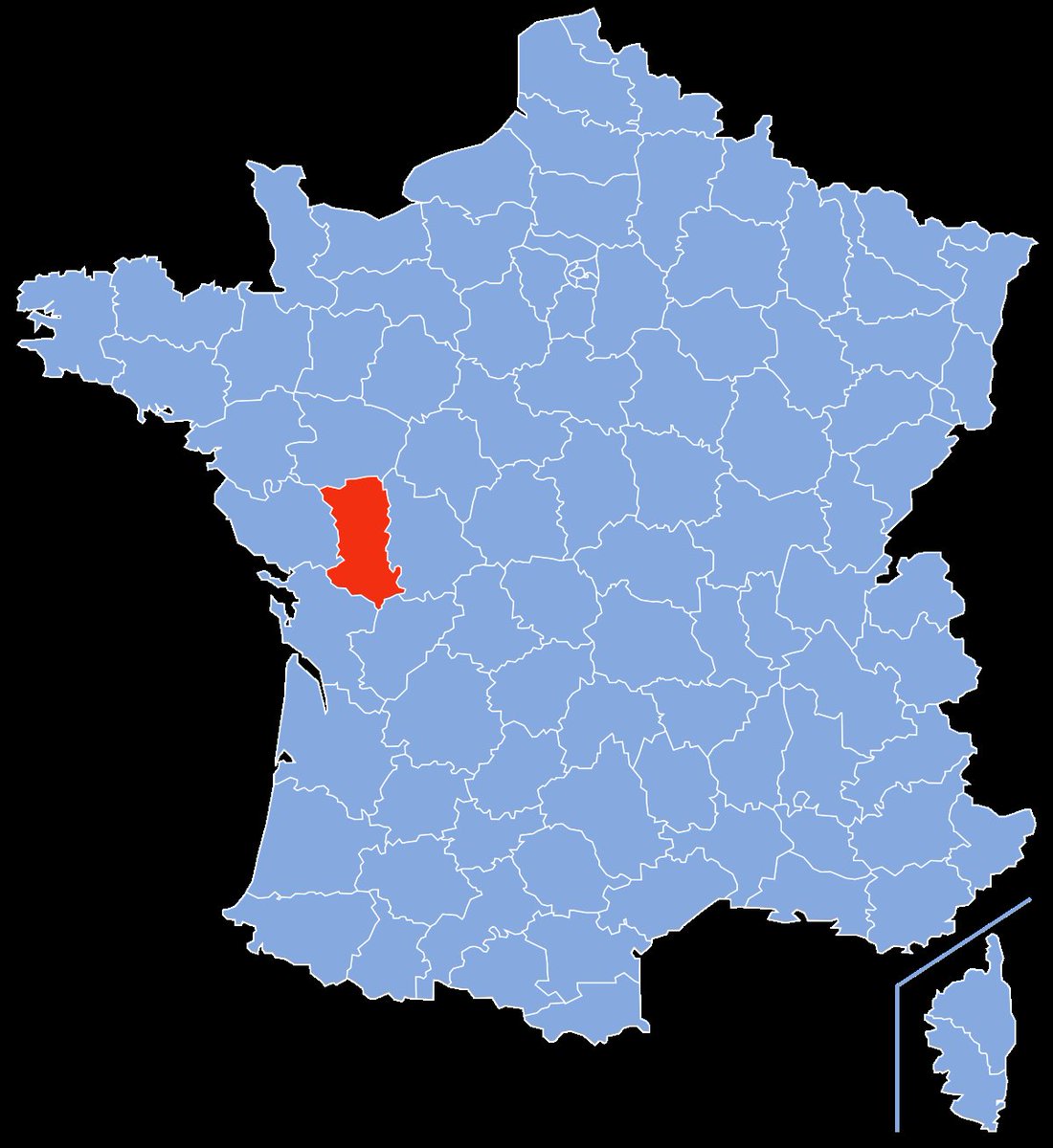 100. deux-sèvres (79)prefecture : niortnobody cares, nowhere but in the middle of everywhere, no interest, why is this still a thing