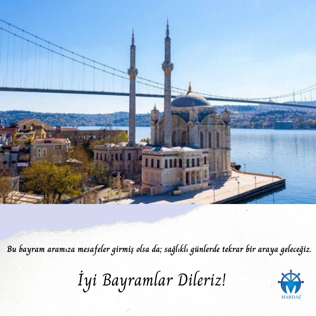 Bu bayram aramıza mesafeler girmiş olsa da; sağlıklı günlerde tekrar bir araya geleceğiz. 💐 Mardaş ailesi olarak; Herkese İyi Bayramlar Dileriz! 💐 
#ramazanbayramı #eidmubarak #socialdiatancing #mardaş #mardaşlimanı #istanbul #turkey