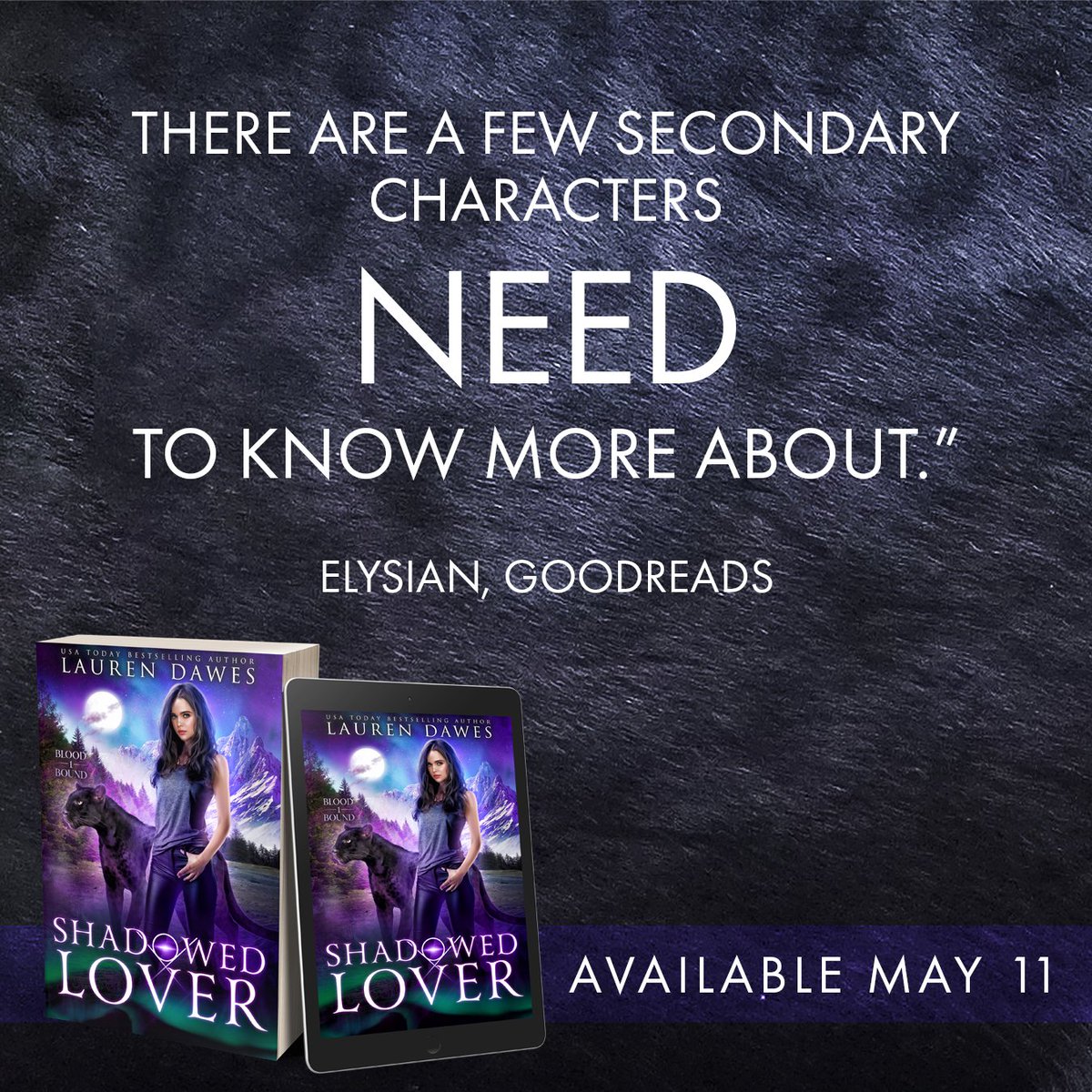 authorldawes's tweet photo. Have you read #ShadowedLover? Who do you need to know more about??

 https://t.co/1fTYSzoxDz

#planningbook2now #mwahahaha #blackjaguars #shifters #PNR #urbanfantasy #urbanfantasylovers #PNRlovers #PNRreaders #urbanfantasyreaders #newread #newrelease https://t.co/YEVXv8AJHI