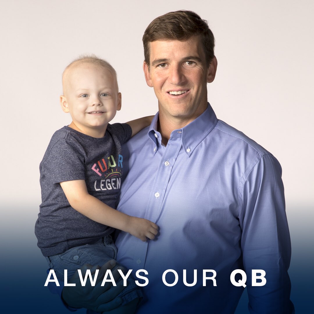 TackleKidsCancr's tweet photo. Excited to welcome #TackleKidsCancer Team Captain @EliManning to Twitter! https://t.co/IOkj0E8rCk