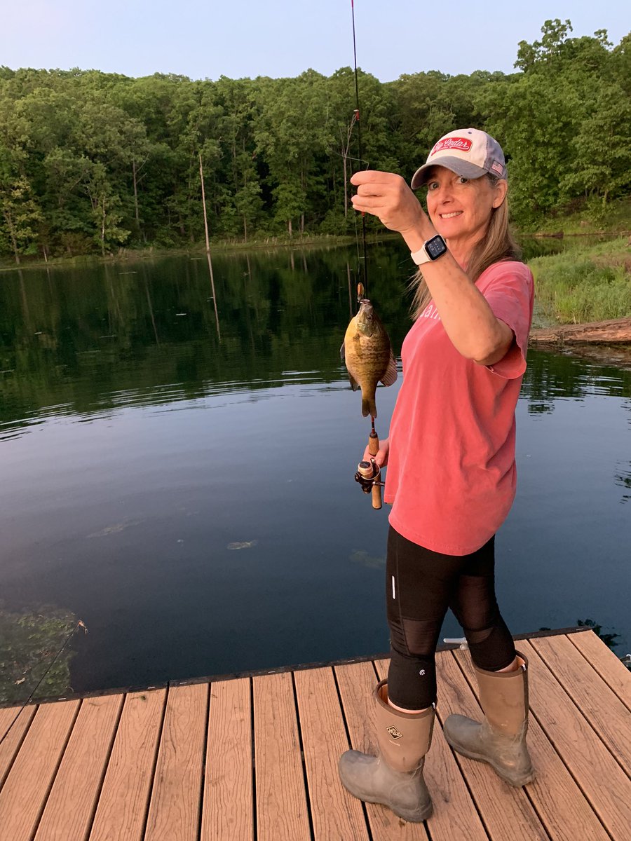 SMitchell427's tweet photo. Sunset #fishing with Hubby at Wild M.  Caught 2 #crappie, 3 #Bass and a #Bluegill😃 https://t.co/JZ5BMdYTkp