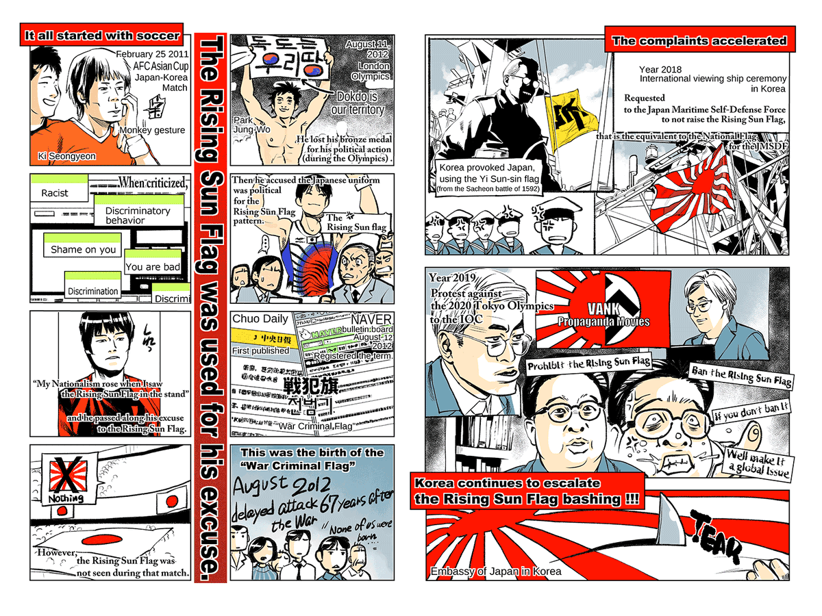 info90234977's tweet photo. @head_bulb @Twitter You are right. so true! 
The rising sun flag is a celebration flag, a flag of the Japanese Navy, and a symbol of the wonderful rising sun.
It is a beautiful design.
I have drawn an easy-to-understand manga about Korean propaganda, so I will post it here. https://t.co/yDHCDh8neB