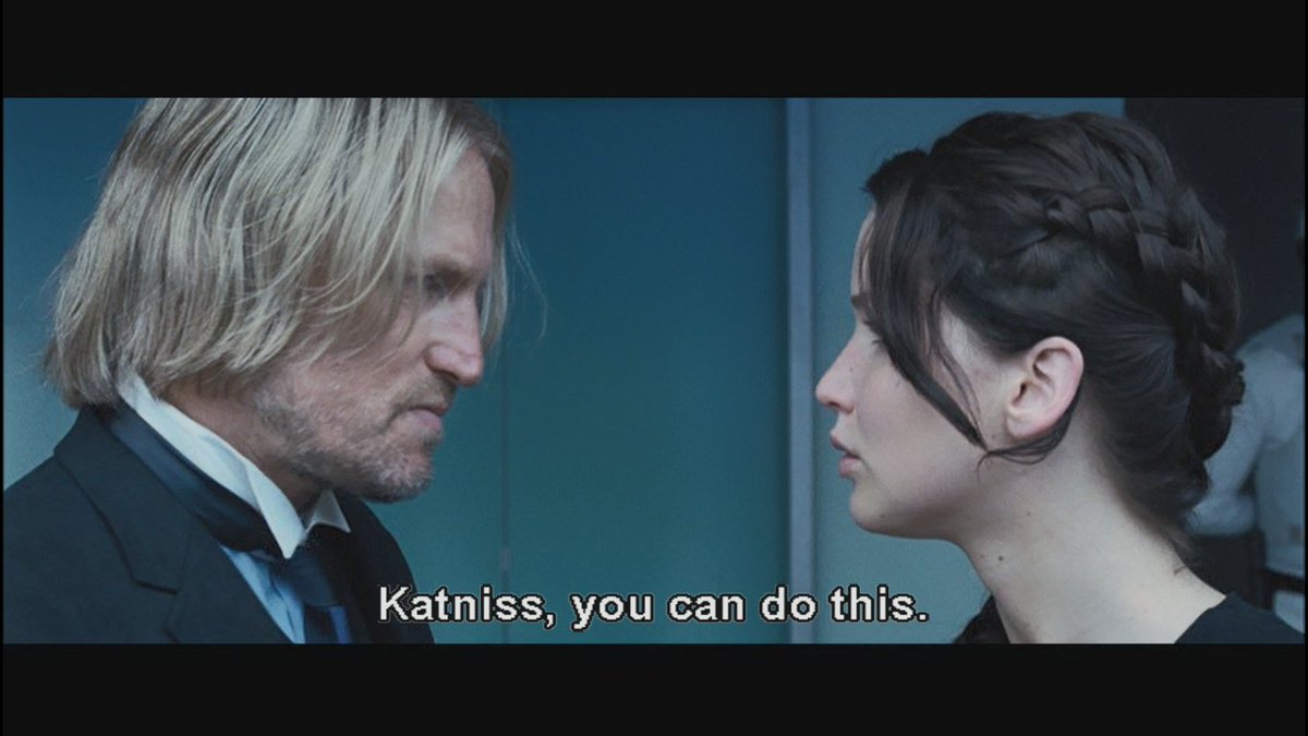 shut the hell up haymitch said thats my emotional support adopted daughter
