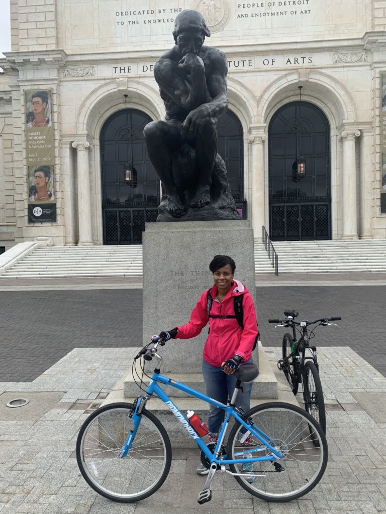 WowShane's tweet image. Today my wife @raeshelljoye and I went on a 28 mile bike riding excursion from our home to downtown #Detroit.  It was the longest ride of the season so far for us and it felt very gratifying upon its completion. Today was a good day! 🚲 💨 #RenCen #HartPlaza