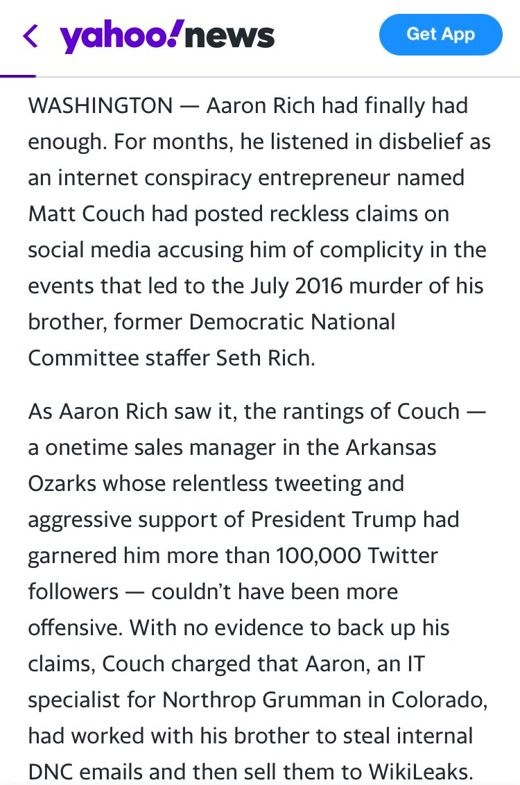 This is who President Trump just quote-tweeted urging you further investigate the conspiracy theory that Joe Scarborough murdered a staffer.  https://news.yahoo.com/it-is-indescribable-how-a-harassment-campaign-overwhelmed-seth-richs-friends-and-family-100000936.html