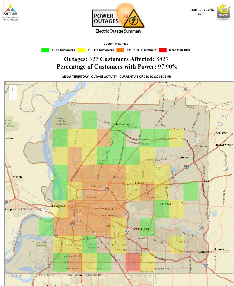 Mlgw On Twitter Outages Under 10k The Most Challenging And Time Consuming Outages Remain Crews From Mlgw As Well As Other Electric Utilities Called Into Assist Will Continue Working Relentlessly Until Everyone