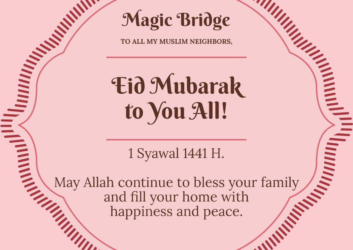 MagicBridge1's tweet photo. mohon maaf lahir dan batin 🙏 semoga keadaan segera membaik aamiin... #EidMubarak https://t.co/RYXmzX70zg