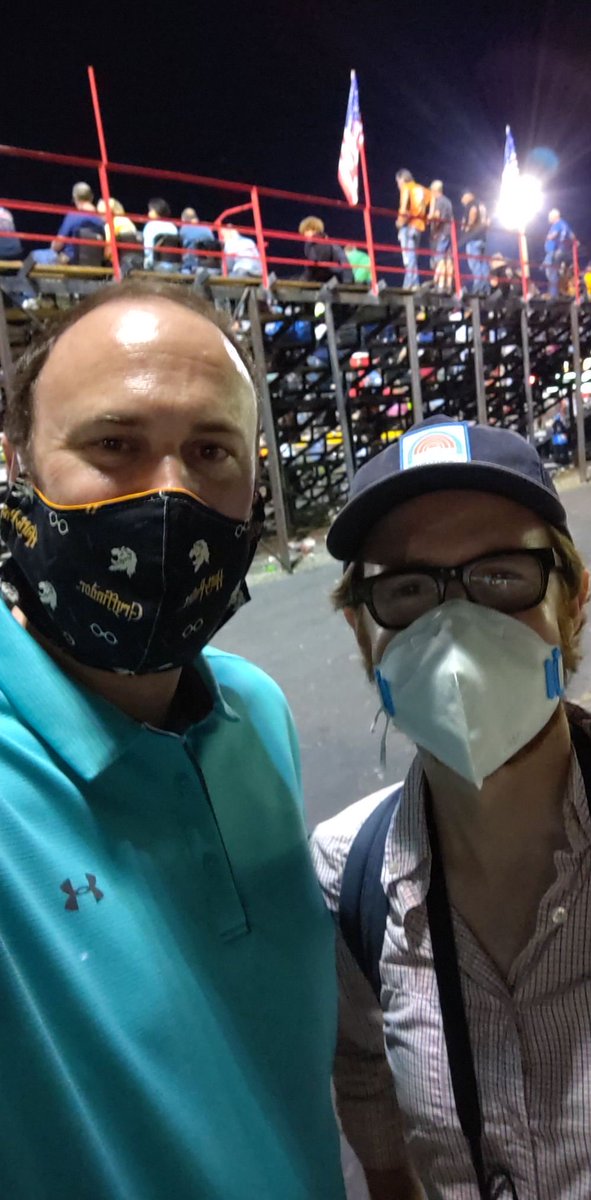 Special thanks to  @adam_smithTN for showing me around the track this evening. We comprised a not insignificant percentage of those in masks here. Don’t think I’ll soon forget my first trip to the Ace Speedway in Altamahaw.