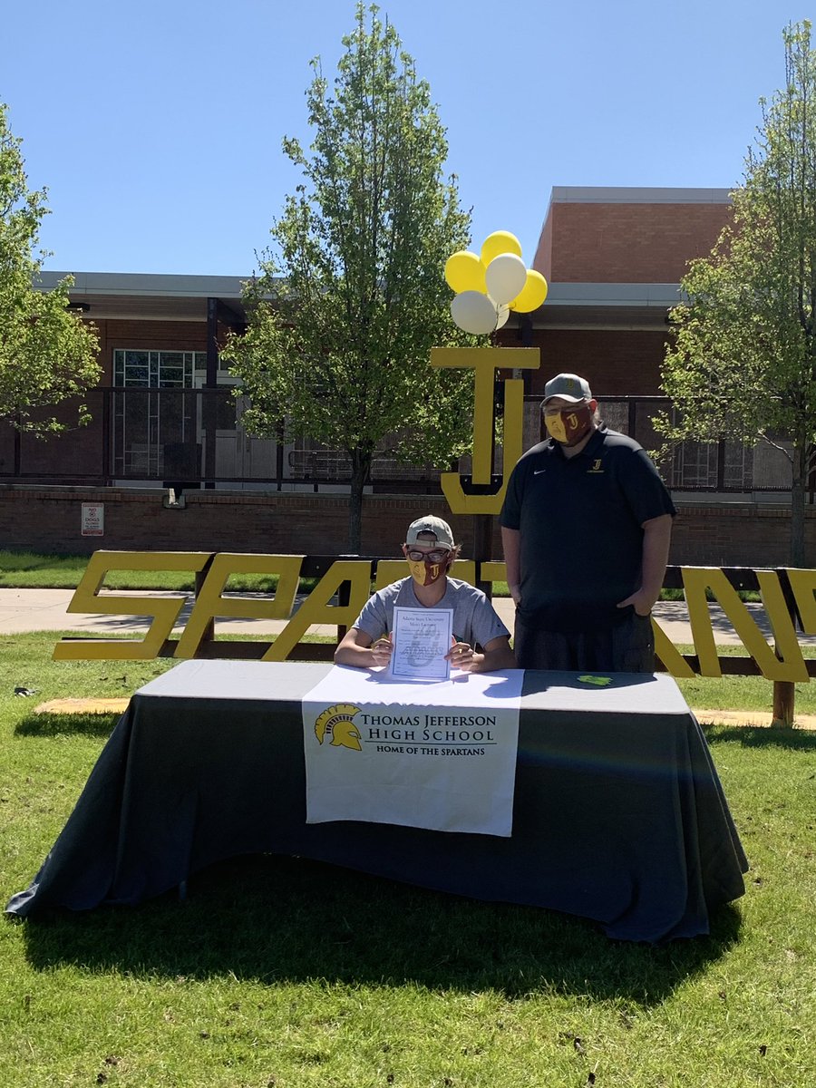 Exciting news! Our very own Declan Larm had a Spring signing day yesterday where he officially signed to continue his lacrosse career for <a href="/ASUMLAX/">Adams State MLAX</a>! Congrats to Declan for all his hard work paying off! We are all proud of you! #NextLevelSpartan #SpartanFamily <a href="/TJSpartans/">Thomas Jefferson HS</a>