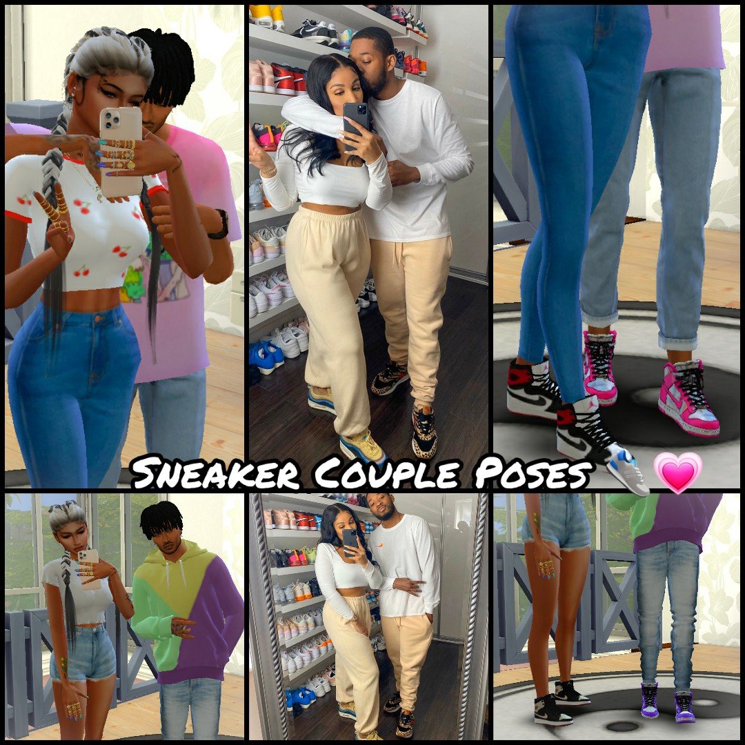 New pose pack alert! 
Check it out on tumblr 💗
My tumblr name is simlanin.magic
#TheSims4 #TheSims #poses #couple #coupleposes #tumblr #download #cute #sneakers