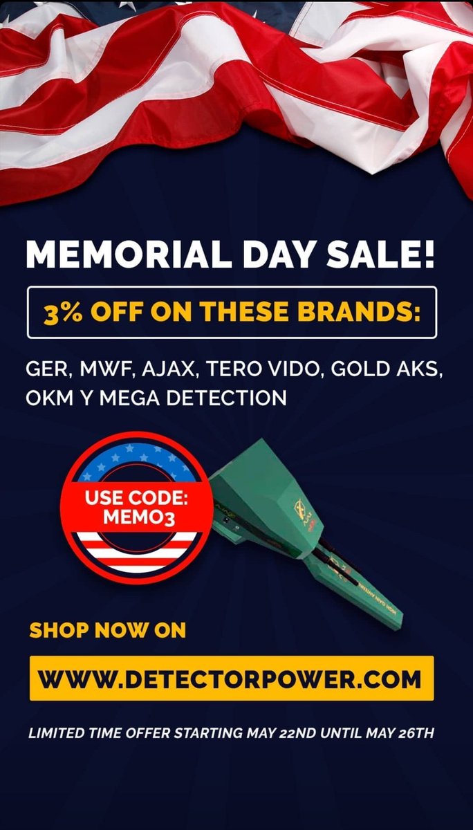 Memorial Day Sale! #detectorpower #metaldetectors