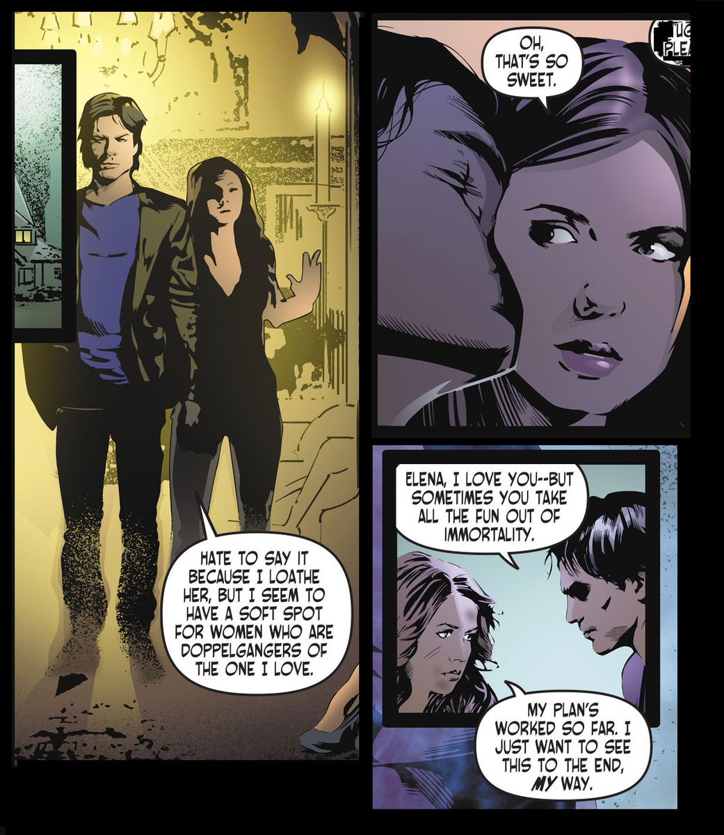 Damon and Elena are endgame in The vampire diaries comics.You can find all Delena scenes from the comics here:  https://mega.nz/folder/yGgS1QrL#4oJ7RkMKjoqgukiPqGpnLw