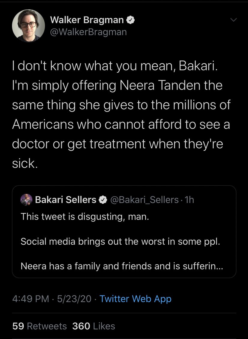 The Hoarse Whisperer on Twitter "Walker Bragman trolling Neera Tanden