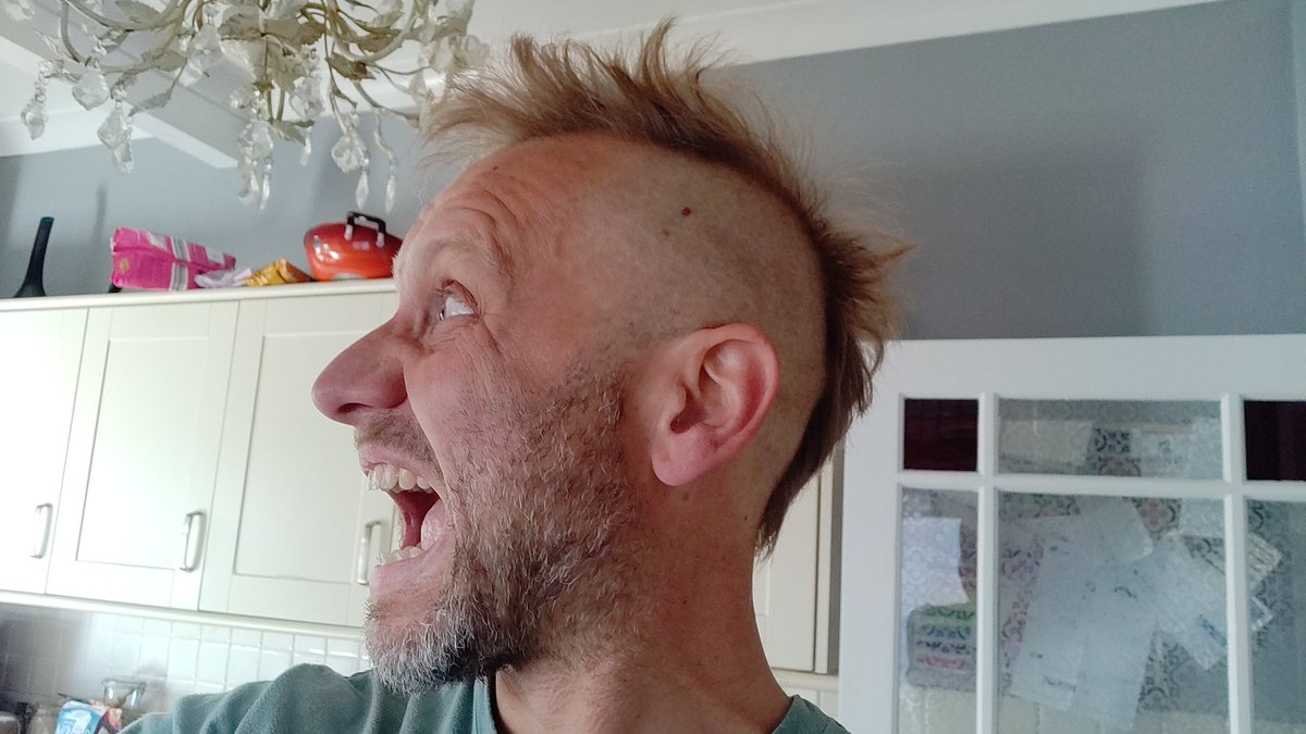 MrAnthonyPrior's tweet photo. So last week I did this.. forgot to update the Twittersphere.. together we've raised about 10k for @theCALMzone just for cutting our own barnets. #MentalHealthAwarenessWeek https://t.co/J5YU3Aq7lU