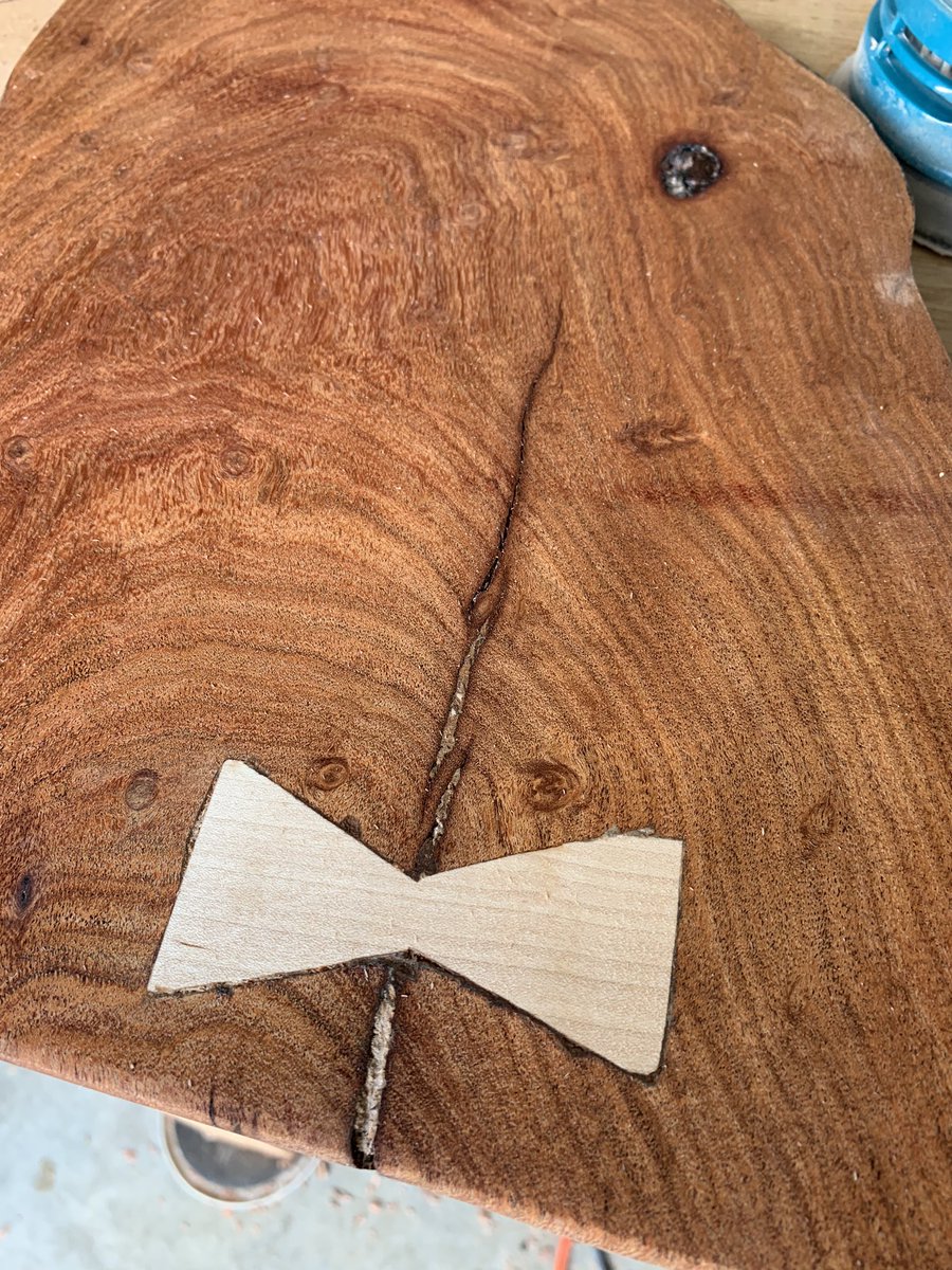 THEwarriorchef's tweet photo. Working on a new technique! #bowtie #warriorchef #woodworking get one of our serving boards at https://t.co/PS5naoQ2Fw https://t.co/qyF01mrEUR