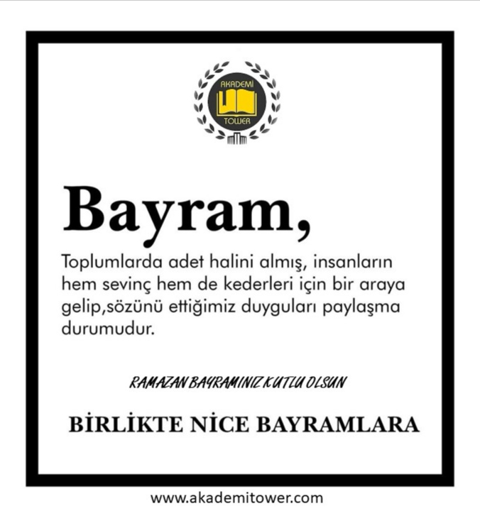 TowerAkademi's tweet photo. #BayramMesajım #Ramazan https://t.co/m3CDirCOI5