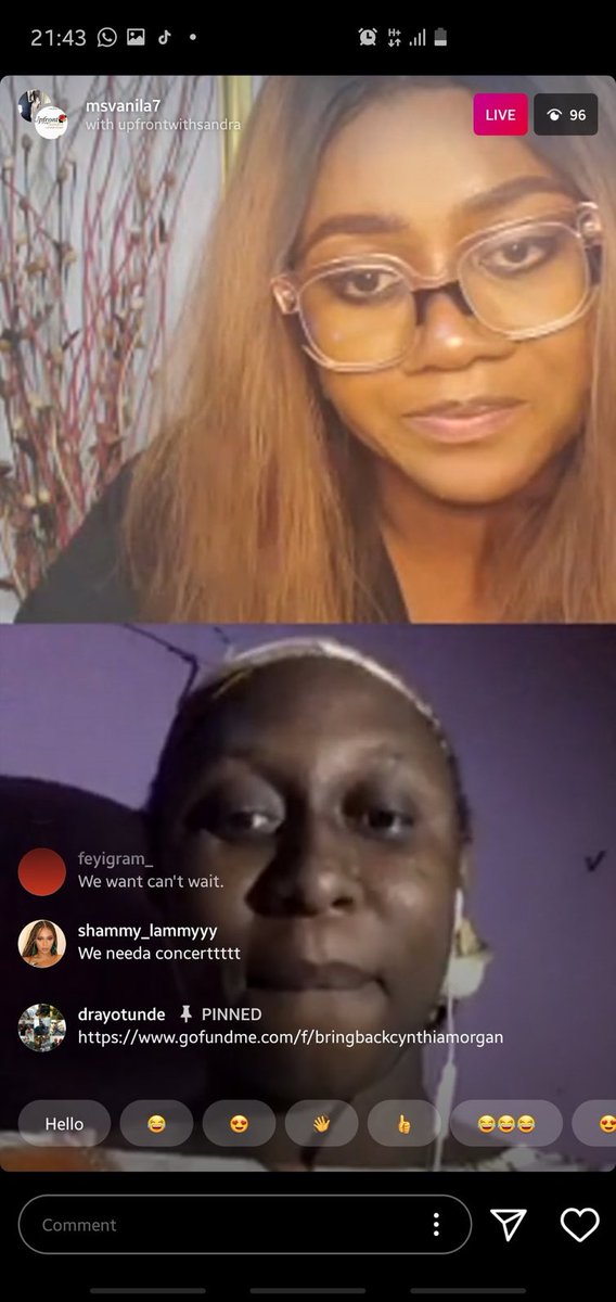 Cynthia Morgan had issues with her Record Label (Owned by PSquare brother - Jude Okoye), She lost all royalty, She lost her stage name which is her real name, Her Instagram account, she doesn’t even have access to her VEVO account anymore. She’s now a shadow of herself.