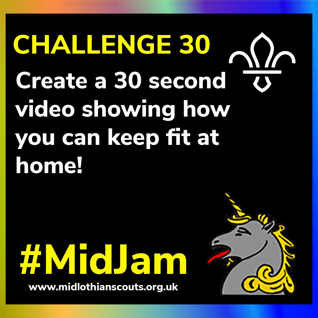 midlothscouts's tweet photo. MidJam Challenge 30 - The full list of challenges can be found here https://t.co/bGuyhYNKwn . Remember and share photos of the challenges using the hashtag #MidJam https://t.co/MO8sMQOzci