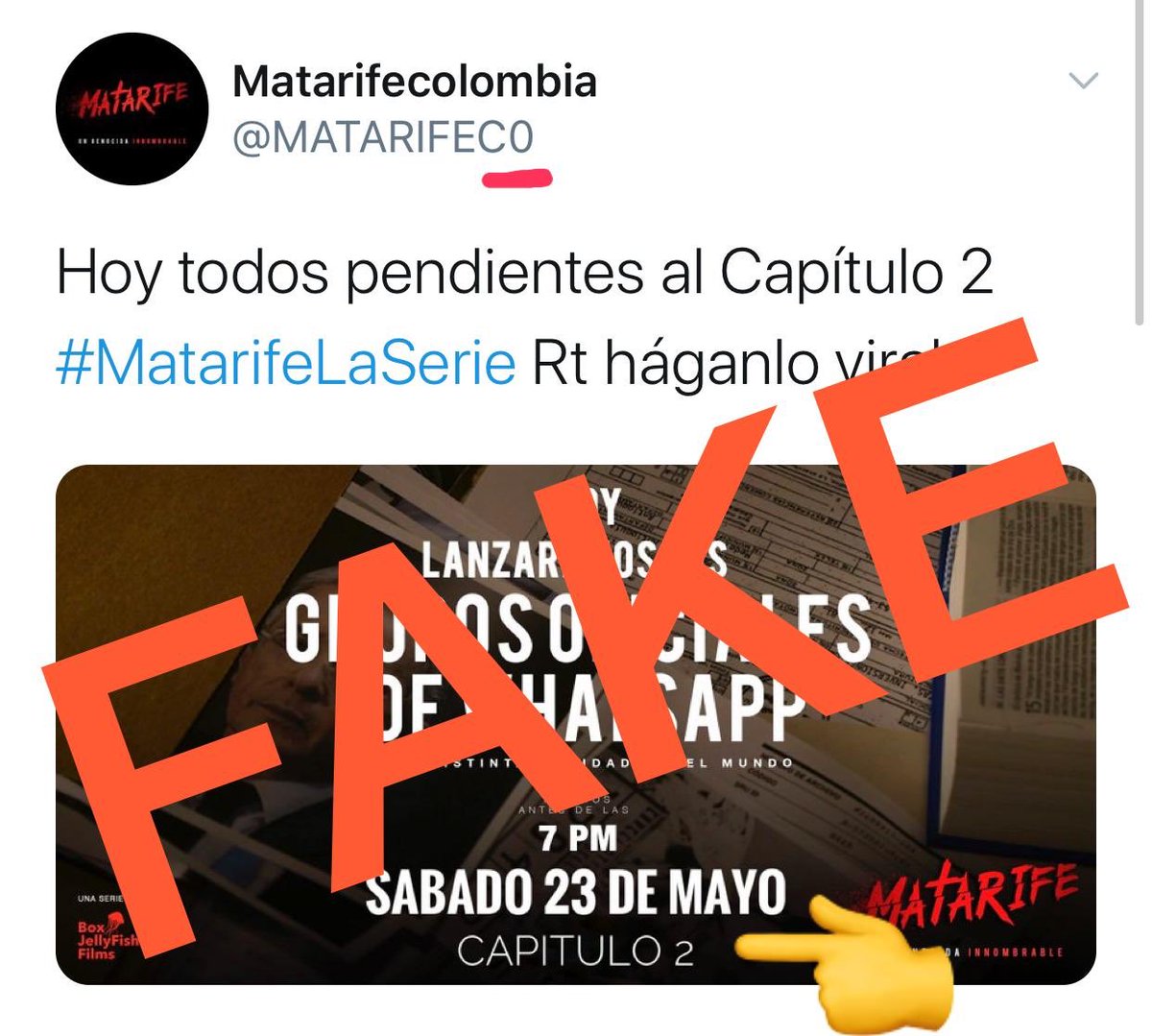 matarifeco's tweet photo. La cuenta: @MATARIFEC0 con “0” (cero) es falsa.
Hoy no lanzamos capítulos
Por favor denunciar https://t.co/0h1ErPJ5oB