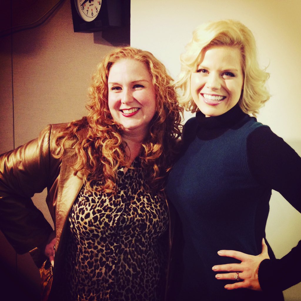 julie_james's tweet photo. I remember standing this close to @meganhilty, but LOVED getting to visit for #BroadwayNames At Home to re-live memories of #BombshellInConcert & dish @NBCSmash! Tons of Shaiman/Wittman masterpieces & how she, @BrianGGallagher & their littles are gettin thru. 8 ET @sxmOnBroadway https://t.co/CQBagpY8f0