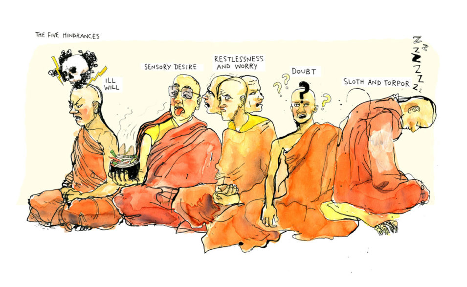 THREAD: On The FIVE HINDRANCES in Buddhism (and their ANTIDOTES)The 5 hindrances are MENTAL STATES which arise thru the practice of Buddhism. These hindrances apply heavily to your VERY OWN LIFE. Pay attention, so that you can avoid these traps - and excel at life....