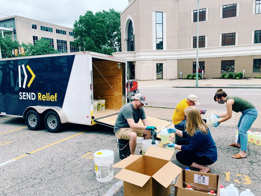 resurrectionwv's tweet photo. Thankful we were able to help support our city today! #disinfectantgiveaway #charlestonwv https://t.co/cL9zfBBbkV