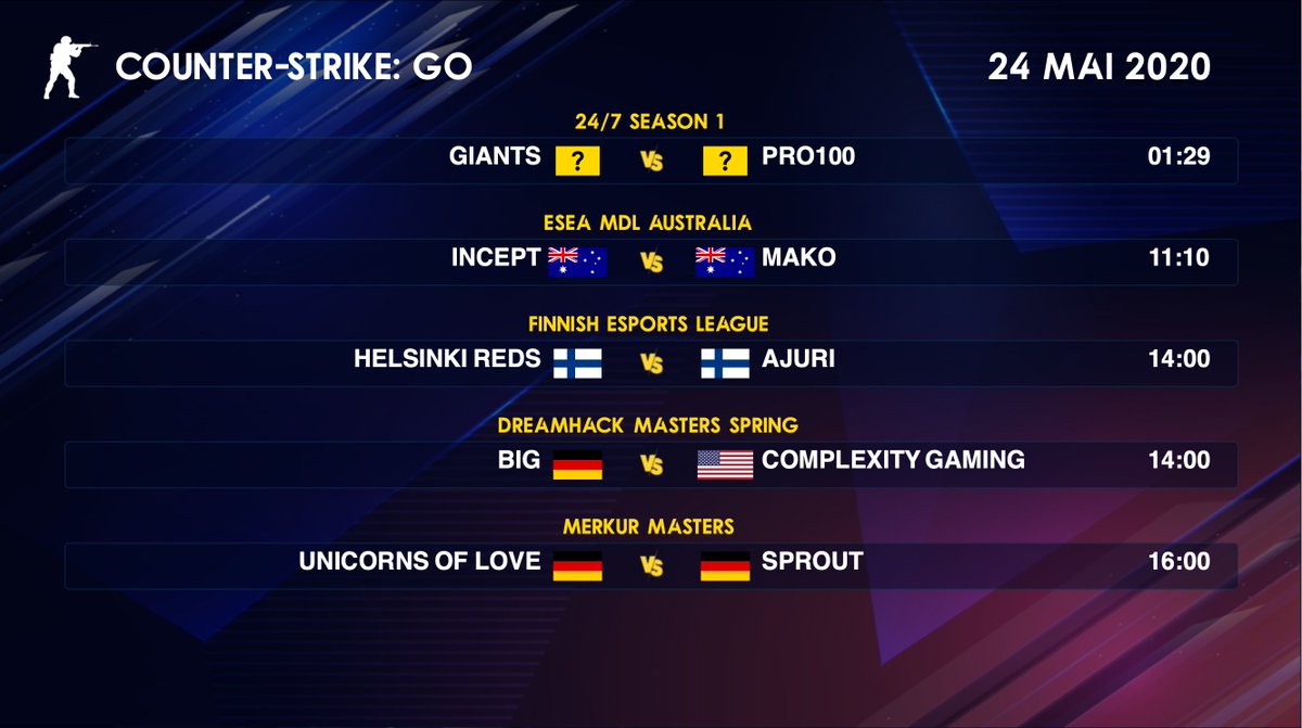 IMP_CSGO's tweet photo. Programme CS:GO du 24 mai 2020👇 https://t.co/PpXayd8E2i