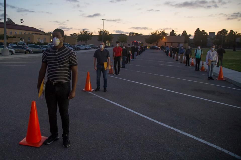 “Bravo Zulu @MCRD_SD! “As we respond to the coronavirus pandemic, @USMC remains the nation’s force-in-readiness & continues to recruit & train – taking steps to preserve the health of the force & prevent the spread of #COVID19 at Recruit Depots.” - Acting #SECNAV