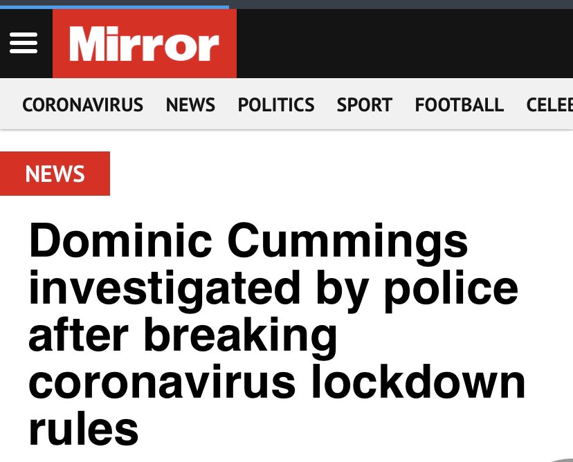 2/ I’ve been trying to unpack the  #COVID19 crisis for months, & amidst the smoke & mirrors I’ve started to see a pattern: & this feels familiarThe story that Cummings was investigated by the police is starting to frayDowning St rejected itNow police say father called them!