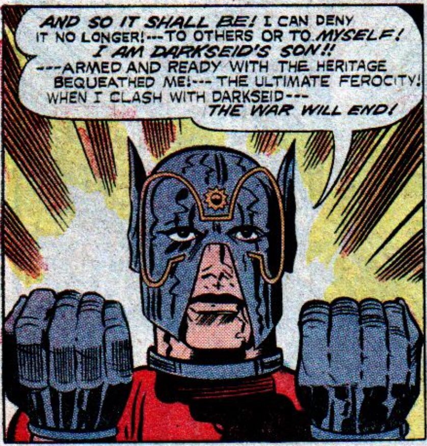 At this point the poor sales caught up with Kirby. Forever People and New Gods wre cancelled, leaving the god teens trapped in another dimension and Orion left to wait for the finale in frustration, and the new Jimmy Olsen editor booted kirby to return to the traditional schtick.