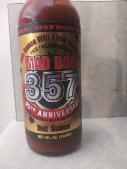 My favorite hot sauce! Had to sign a waiver to buy it but well worth it. ❤🔥💀 https://t.co/T1OB787jVK<a href="/tag/yummy"class="tags"><span>#yummy</span></a><a href="/tag/rum"class="tags"><span>#rum</span></a><a href="/tag/partytime"class="tags"><span>#partytime</span></a><a href="/tag/tuesdaytreat"class="tags"><span>#tuesdaytreat</span></a><a href="/tag/sfw"class="tags"><span>#sfw</span></a><a href="/tag/partypants"class="tags"><span>#partypants</span></a>