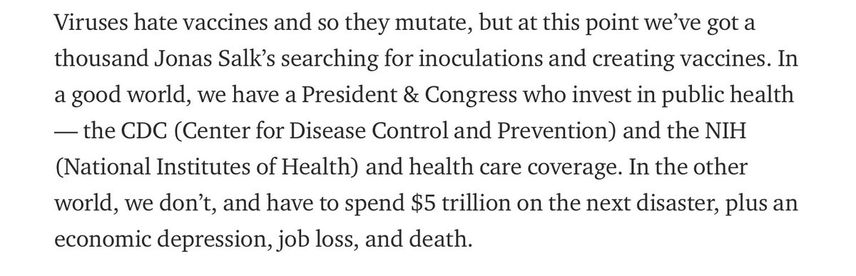 Twelfth call: The battle with the disease (and other pandemics) will continue in future stages.So far: Jury still out.15/