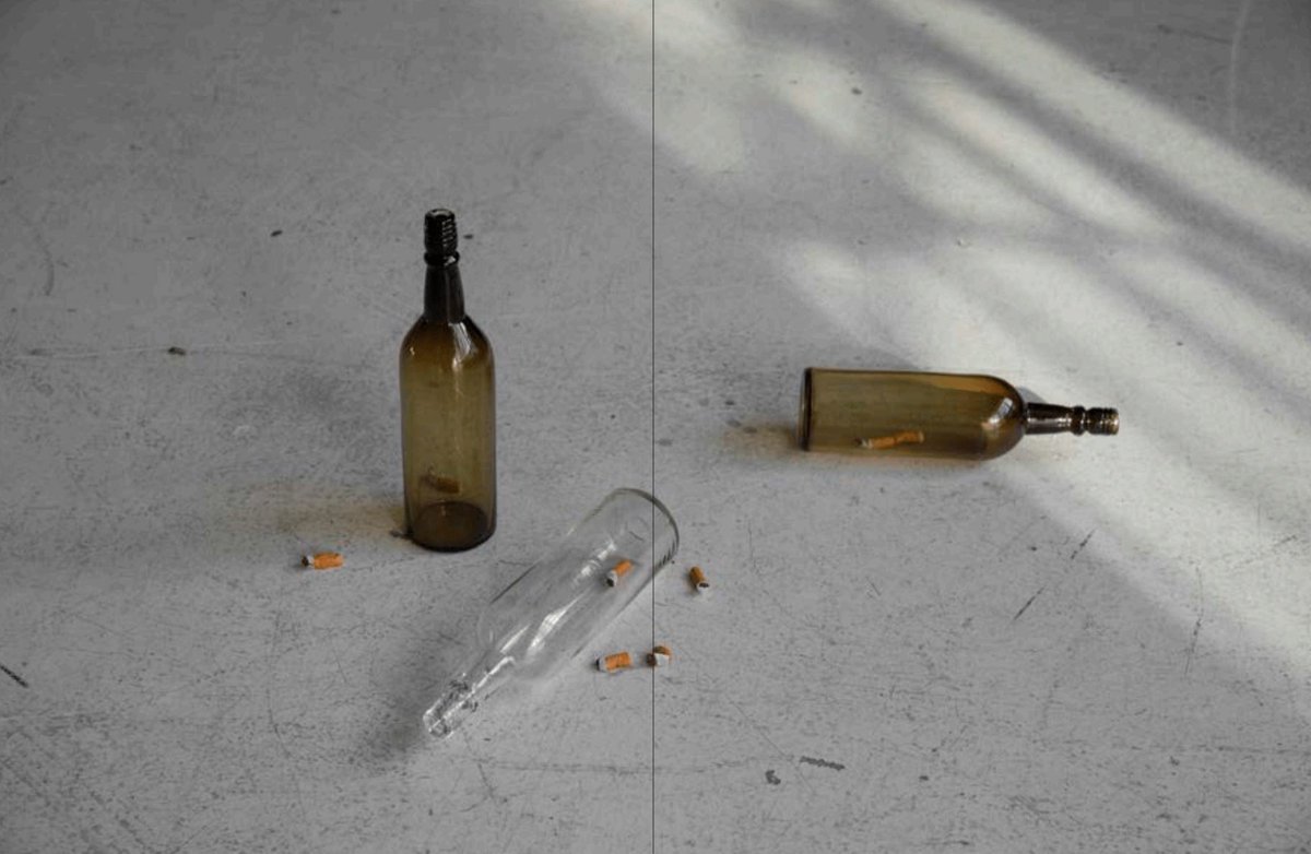 Gagosian's tweet photo. #GagosianSpotlight: "The empty bottle is a symbol of total defeat, but also as long as the light still reflects off of its shiny surface it can work like a candle burning against all odds."
—#DanColen: https://t.co/UBDzwgPKLZ https://t.co/uonFKN8XXn