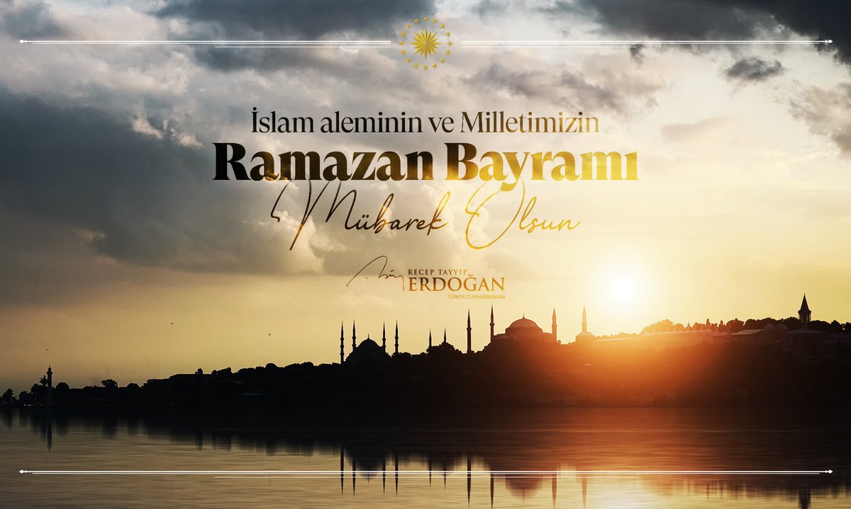 İslam aleminin ve milletimizin mübarek Ramazan Bayramı'nı tebrik ediyor, Rabbimden bizi bir sonraki Ramazan ayına sağlıkla, esenlikle, huzurla kavuşturmasını diliyorum.