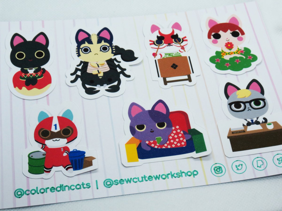sewcuteworkshop's tweet photo. Check out my store for cute cat stickers from Animal Crossing New Horizons: https://t.co/kg1Pglbtw4
#animalcrossing #animalcrossingnewhorizons #animalcrossingdesigns #acnh #nintendo #fanart #storenvy #storenvyshop #stickershop #kitty #acnhkitty #lolly #acnhlolly #merry #Stickers https://t.co/HsR1qYQDSB