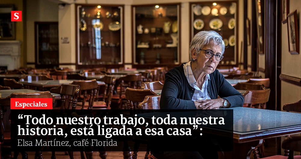 RevistaSemana's tweet photo. A sus 71 años, Elsa Martínez intenta salvar el tradicional café bogotano Florida. Con 90 trabajadores, tiene una nómina de 200 millones al mes que hoy no puede pagar. Pide ayuda. Entrevista de @MJDuzan 
Especiales #Semana
#ElRestauranteQueMásExtraño 
https://t.co/lgogACrgCv https://t.co/CvP8cNmKjh