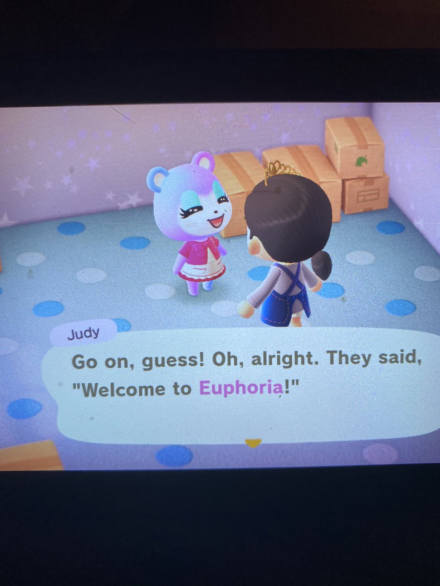 lanalovesacnh's tweet photo. I’m quaking .... I got Judy for free just like ketchup . Who knew people would give such villagers for free 🥺💗 #acnh #judyinboxes #ketchupinboxes #inboxes #acnh #AnimalCrossingNewHorizions https://t.co/u0cF7rV5hc