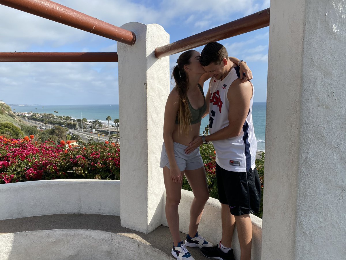 Irene__Pollock's tweet photo. Happy 34th birthday to the best human I know @jd_pollock! What a year! Ranked top 5 in the country with @Aztec_MBB, found out we’re expecting a baby girl AND had 2 solid months of just us hanging out! I sure do love you and this life we’re building together👨‍👩‍👧 https://t.co/67oh9J8kn9