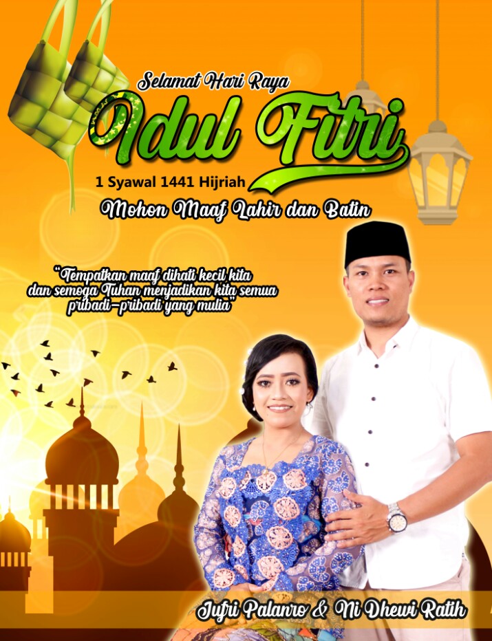 JPalanro's tweet photo. Kami sekeluarga mengucapkan Selamat Hari Raya Idul Fitri 1 Syawal 1441 H

Mohon Maaf, Lahir dan Bathin atas segala kekhilafan kami baik disengaja maupun tidak disengaja

Wassalamu'alaikum Wr Wb.
🙏🙏🙏

#StayAtHome
@LebaraDiRumahAja
@IndonesiaSehat
@Lebaran2020
@jokowi https://t.co/BJAG5ZAfOb