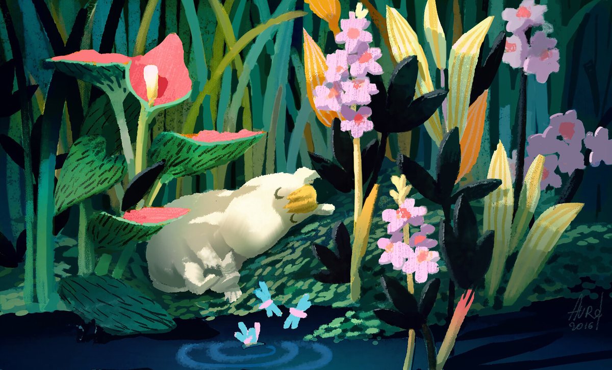 Visual development art by Aurélien Predal for Moominvalley (2019–), dir. Steve Box, Gutsy Animations