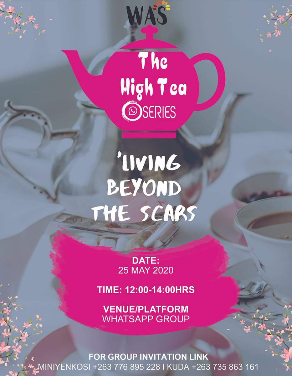 KudaKunze's tweet photo. Finding yourself even after surviving abuse this is a session on how one can live beyond the scars, it's for free if you would want to join @womenWAS high tea series @ZimWomenLawyers @UN_Women @UNFPA_Zimbabwe https://t.co/n4F1DuHwQ6