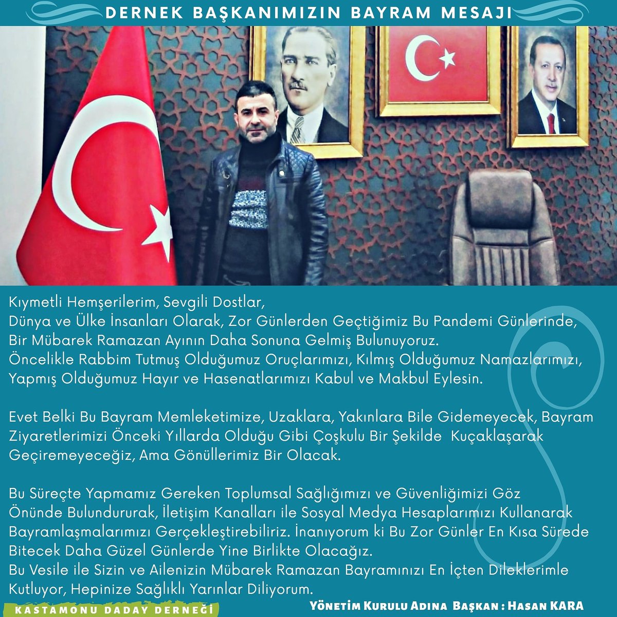 dadayder's tweet photo. Ramazan Bayramınız Mübarek Olsun. Hayırlı Bayramlar Dileriz..🏵
#KastamonuDadayDerneği https://t.co/pPRZ5mtqln