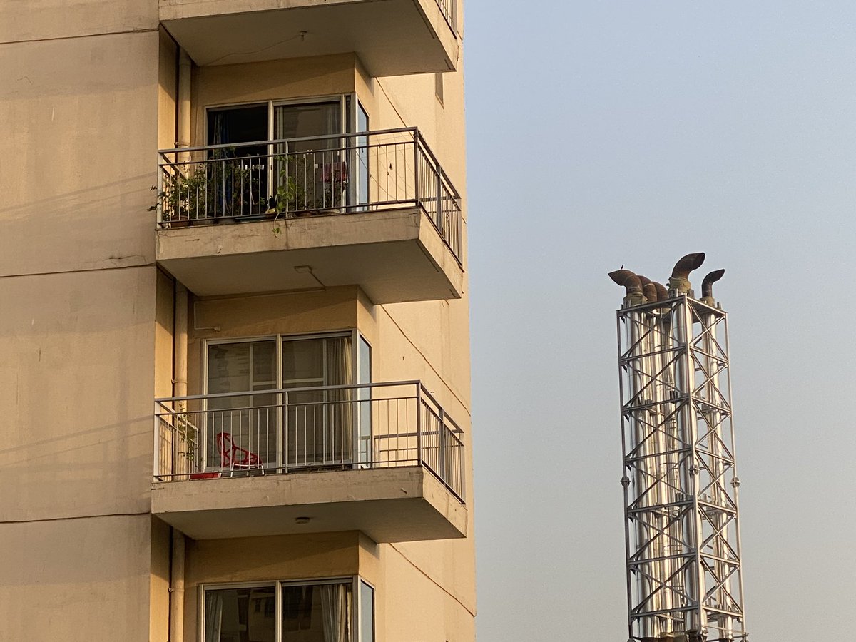 IREOUptownRWA's tweet photo. @HspcbS @hspcbrogrs @DC_Gurugram Sirs, Emmar Marbella projects has installed their DG Exhaust Pipe near to Cookihg Gas Bank and also very close of one residential tower of #Uptown in Sector-66, Gurugram. This exhaust pipe is complete hazardous. Kindly look into. @CPCB_OFFICIAL https://t.co/zmC0wmS4SB